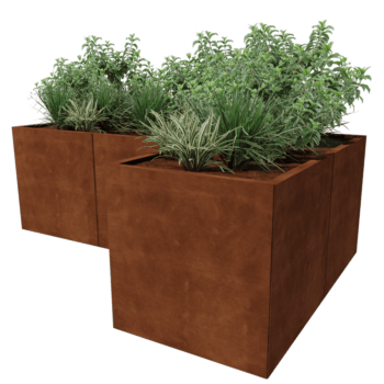 Bac à plantes en acier corten Kansas 70