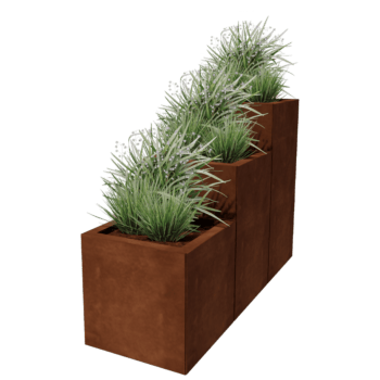 Bac à plantes en acier corten Miami special III 40