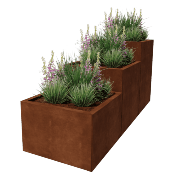 Bac à plantes en acier corten Miami special III 60