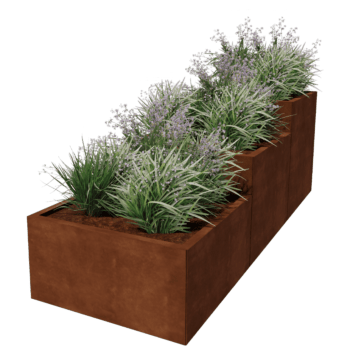 Bac à plantes en acier corten Miami special III 80