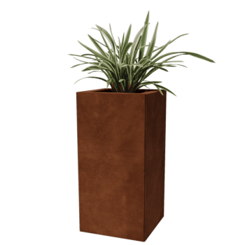 Jardinière en acier corten Miami 30 x 30 cm