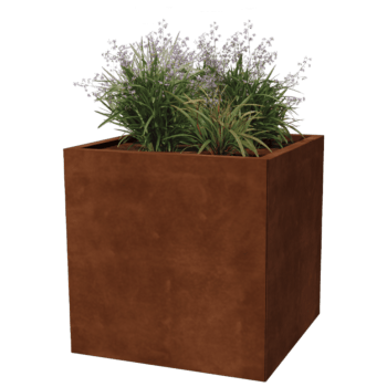 Bac à plantes en acier corten Miami 70 x 70 cm