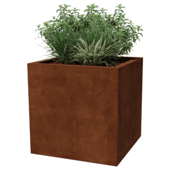 Bac à plantes soudée en acier corten Montana 70 x 70 x 70 cm