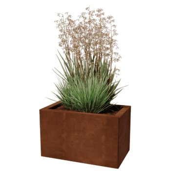 Bac à plantes en acier corten Texas 30 x 50 cm