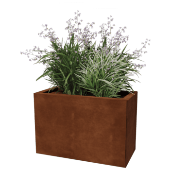 Bac à plantes en acier corten Texas 30 x 60 cm