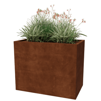 Bac à plantes en acier corten Texas 60 x 100 cm