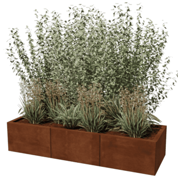 Bac à plantes en acier corten Texas xxl 150 x 50 cm