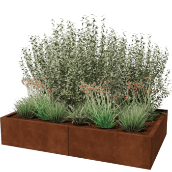 Jardinière en acier corten Texas xxl 160 x 100 cm