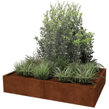 Jardinière en acier corten Texas xxl 160 x 120 cm