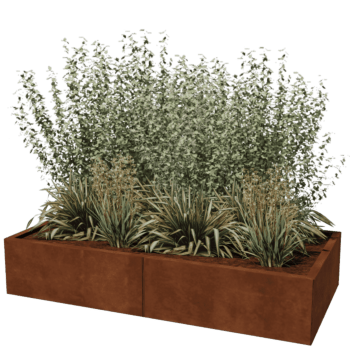 Bac à plantes en acier corten Texas xxl 160 x 80 cm