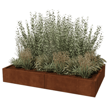Jardinière en acier corten Texas xxl 200 x 120 cm