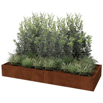 Jardinière en acier corten Texas xxl 240 x 100 cm