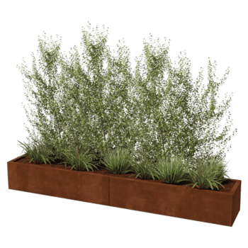 Jardinière en acier corten Texas xxl 240 x 40 cm