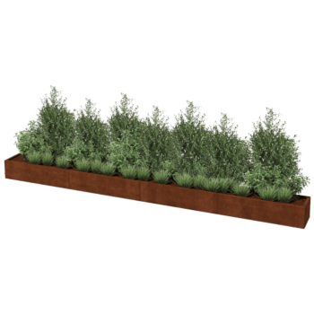 Jardinière en acier corten Texas xxl 480 x 40 cm