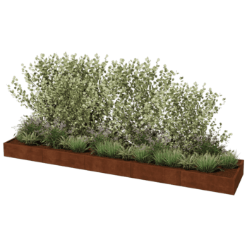 Jardinière en acier corten Texas xxl 500 x 100 cm