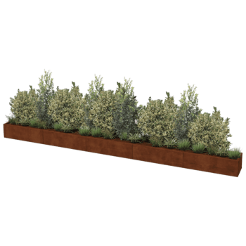 Jardinière en acier corten Texas xxl 500 x 40 cm