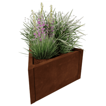 Bac à plantes en acier corten Alaska équilatéral 60 cm