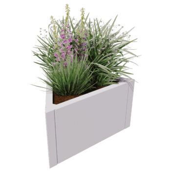 Bac à plantes en acier thermolaqué Alaska équilatéral 60 cm