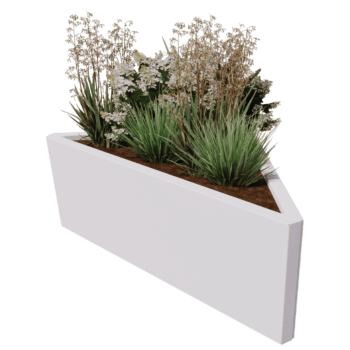 Bac à plantes en acier thermolaqué Alaska isocèle 112 cm
