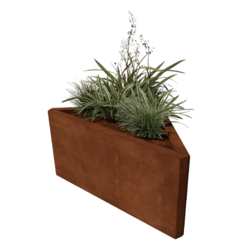 Bac à plantes en acier corten Alaska isocèle 84 cm