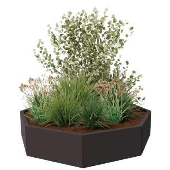 Jardinière en acier peint par poudrage Chicago 60