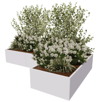 Bac à plantes en acier thermolaqué Kansas 100