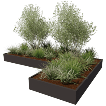 Bac à plantes en acier thermolaqué Kansas 120