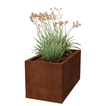 Bac à plantes soudée en acier corten Montana 100 x 50 x 50 cm