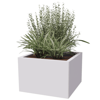 Bac à plantes en acier thermolaqué Miami 60 x 60 cm