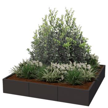 Bac à plantes en acier thermolaqué Miami xxl 180 x 180 cm