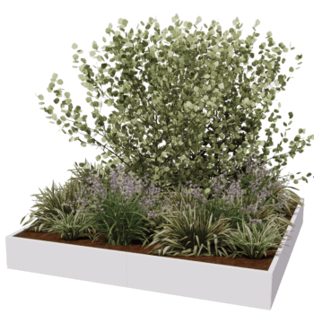 Bac à plantes en acier thermolaqué Miami xxl 240 x 240 cm