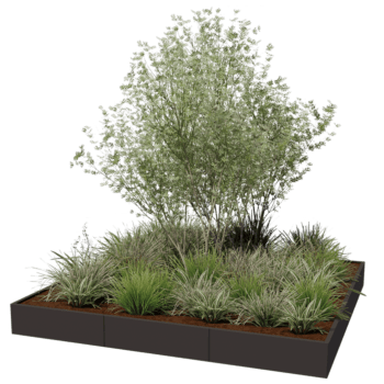 Bac à plantes en acier thermolaqué Miami xxl 300 x 300 cm