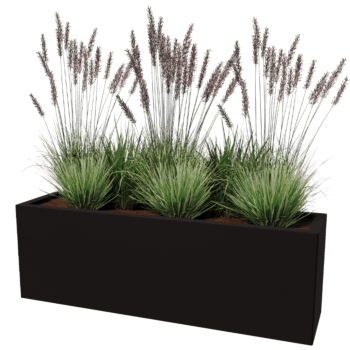 Bac à plantes en acier thermolaqué Texas 30 x 120 cm