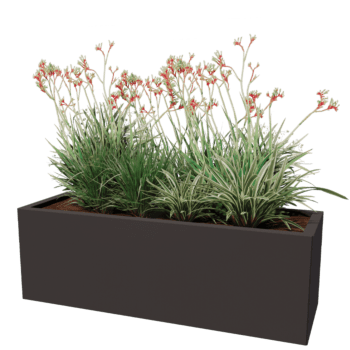 Bac à plantes en acier thermolaqué Texas 40 x 120 cm