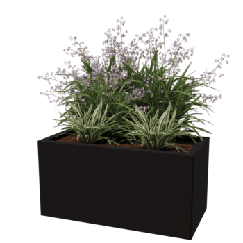 Bac à plantes en acier thermolaqué Texas 40 x 80 cm