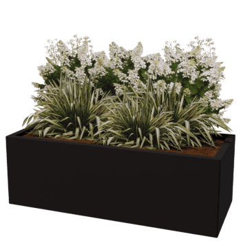 Bac à plantes en acier thermolaqué Texas 50 x 120 cm