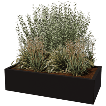 Bac à plantes en acier thermolaqué Texas 60 x 120 cm