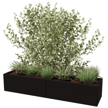 Bac à plantes en acier thermolaqué Texas xxl 160 x 40 cm