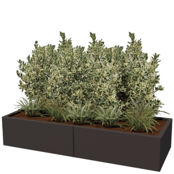 Jardinière en acier thermolaqué Texas xxl 160 x 60 cm