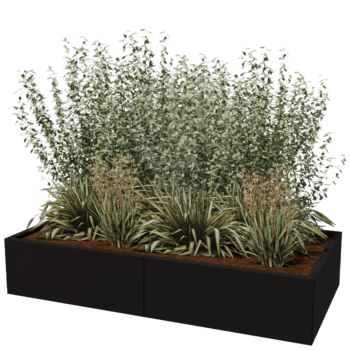 Bac à plantes en acier thermolaqué Texas xxl 160 x 80 cm