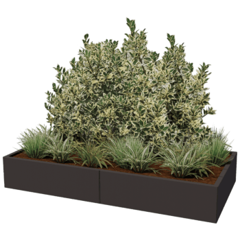 Bac à plantes en acier thermolaqué Texas xxl 200 x 100 cm