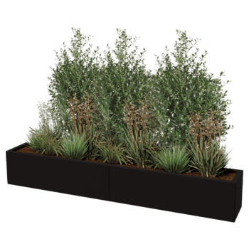 Jardinière en acier thermolaqué Texas xxl 200 x 30 cm