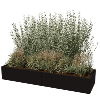 Jardinière en acier thermolaqué Texas xxl 200 x 60 cm