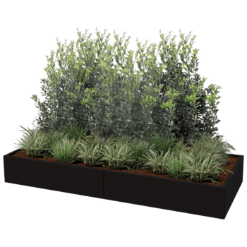 Jardinière en acier thermolaqué Texas xxl 240 x 100 cm