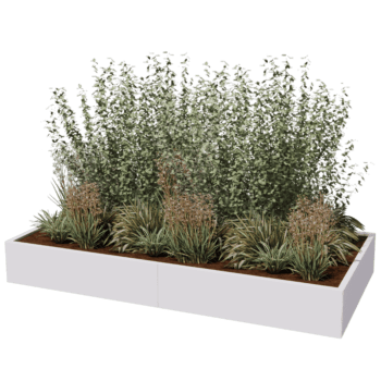 Jardinière en acier peint par poudrage Texas xxl 240 x 120 cm