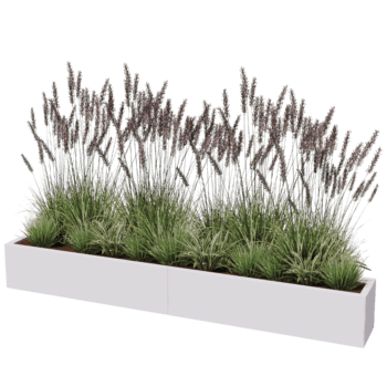 Jardinière en acier thermolaqué Texas xxl 240 x 30 cm