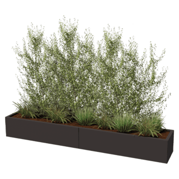 Jardinière en acier thermolaqué Texas xxl 240 x 40 cm