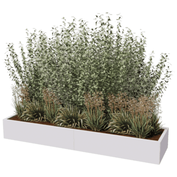 Bac à plantes en acier thermolaqué Texas xxl 240 x 60 cm