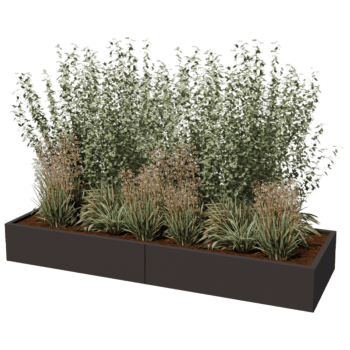 Bac à plantes en acier thermolaqué Texas xxl 240 x 80 cm
