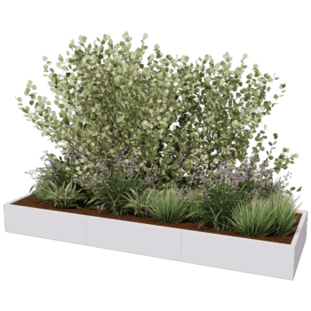 Bac à plantes en acier thermolaqué Texas xxl 300 x 100 cm